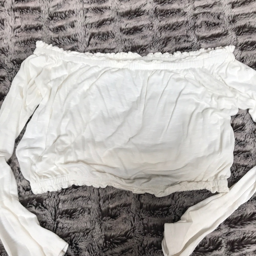 Off-white off the shoulder top (medium)
